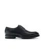 Flat Feet Shoes - Black Leather Congleton Chunky Derby Shoes with Arch Support sold by Costoso Italiano