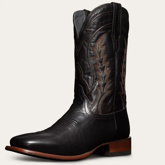 Black Leather Albany Slip On Zipper Western Cowboy Boots sold by Costoso Italiano product image thumbnail 2