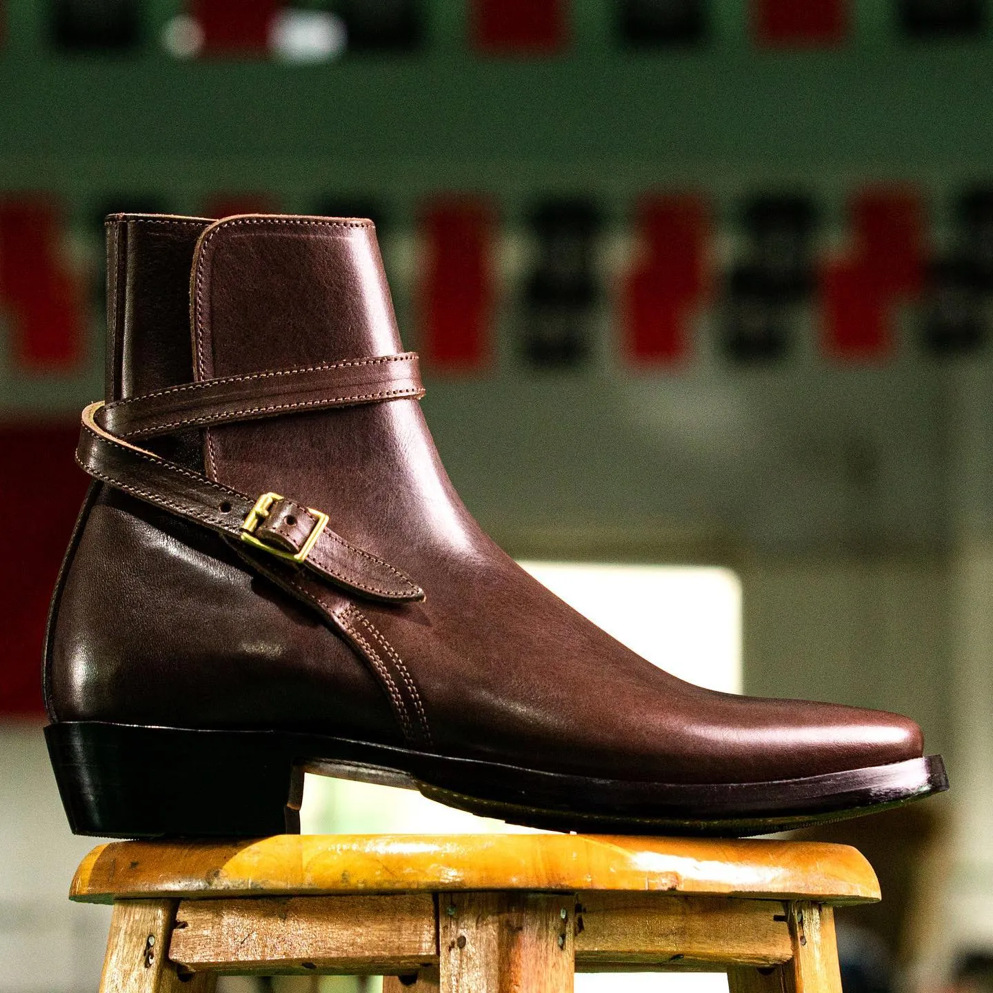 Brown Leather Raja Rambles Slip On Jodhpur Boots - Summer 2024 Collection sold by Costoso Italiano product image thumbnail 4