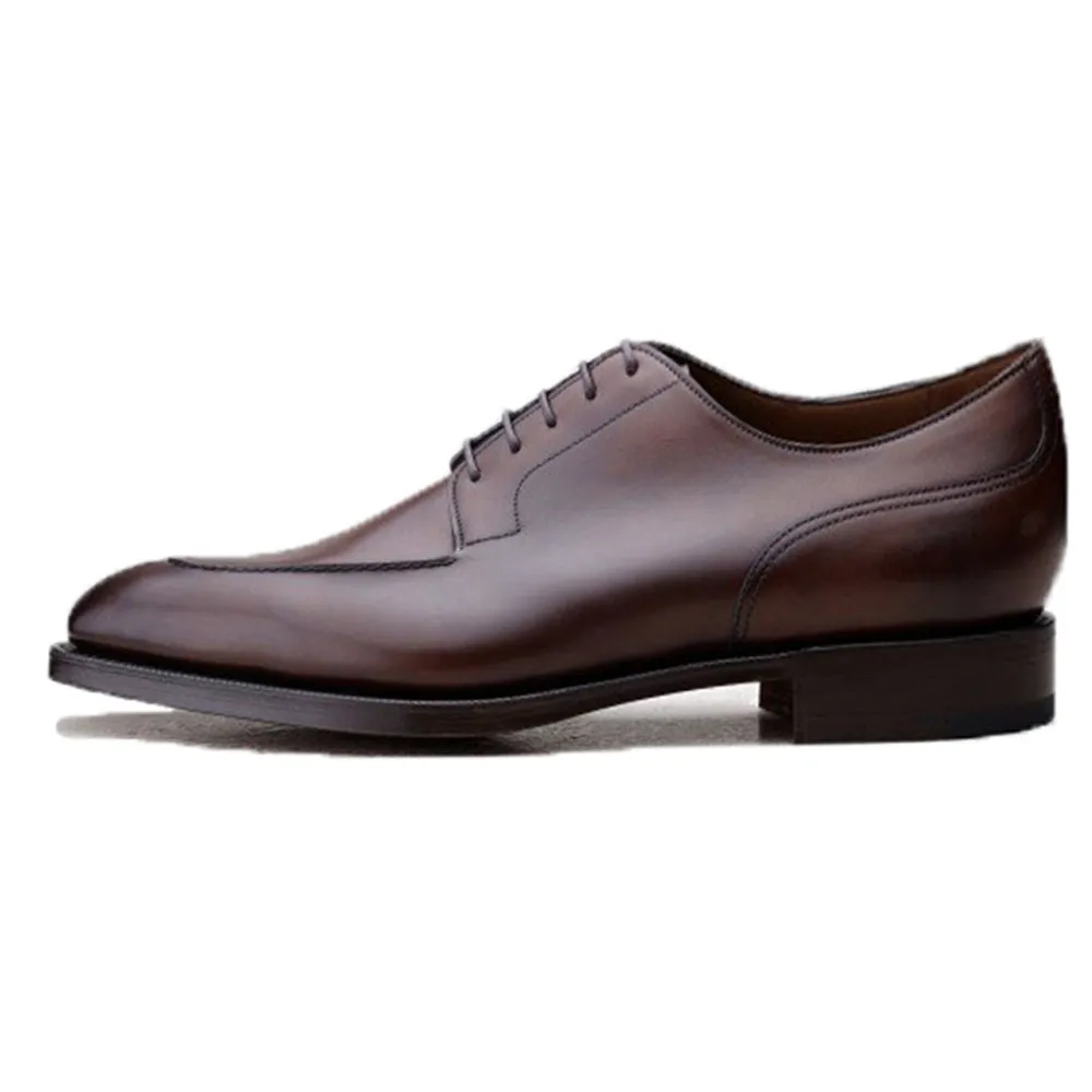 Height Increasing Brown Leather Hamlet Derby Shoes sold by Costoso Italiano product image thumbnail 2