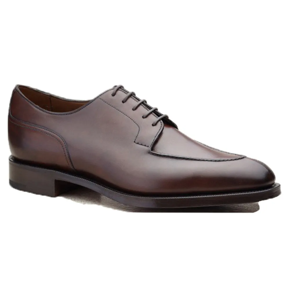 Height Increasing Brown Leather Hamlet Derby Shoes sold by Costoso Italiano