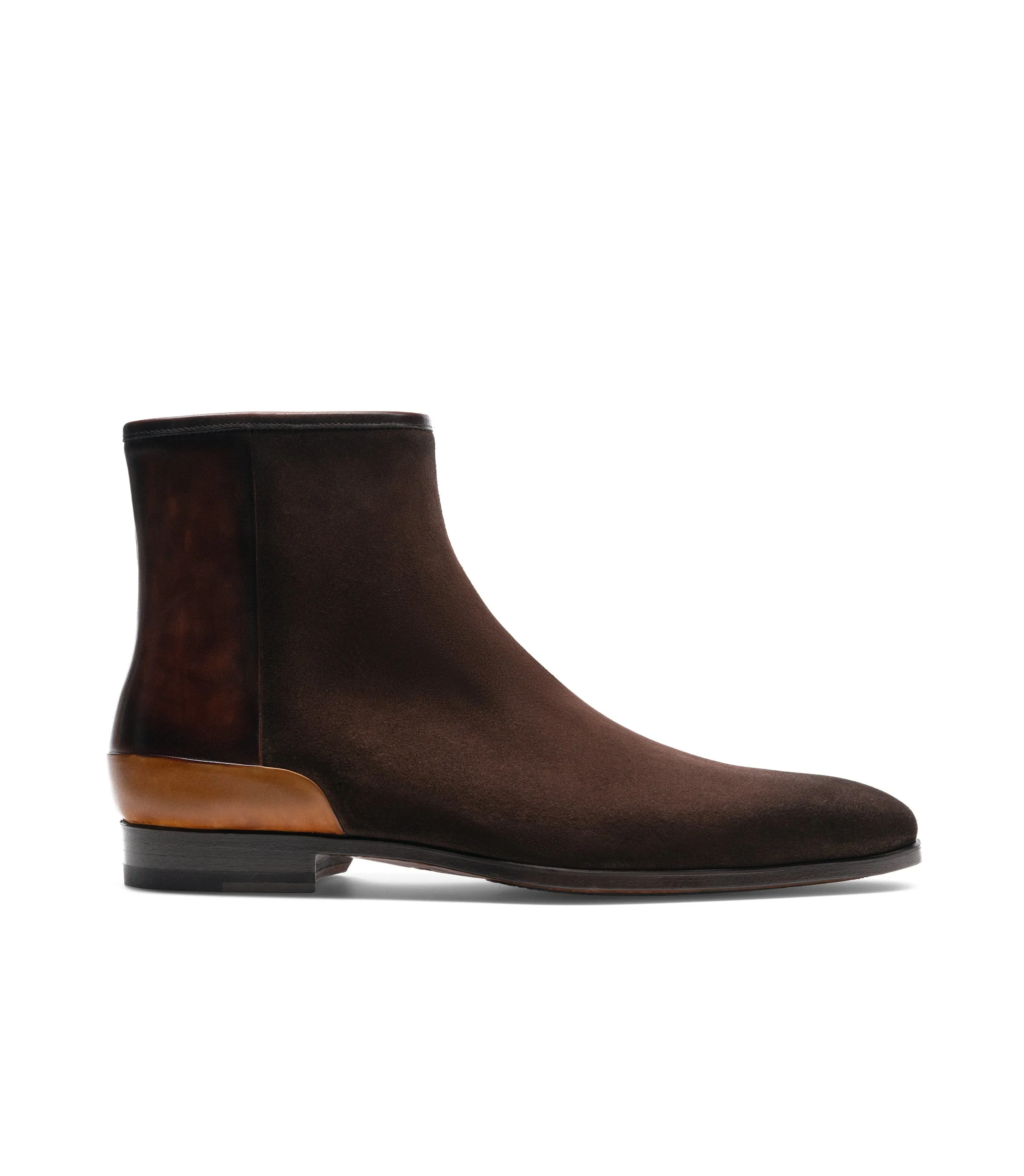 Height Increasing Brown Suede Nicotus Chelsea Zipper Boots sold by Costoso Italiano product image thumbnail 2