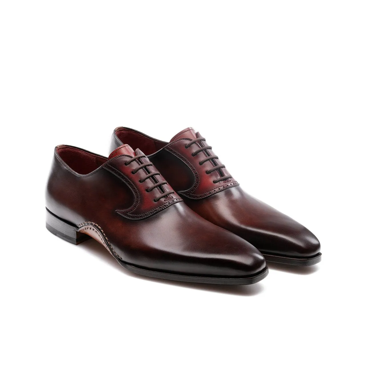 Flat Feet Shoes - Brown Leather Armidale Brogue Oxfords with Arch Support sold by Costoso Italiano