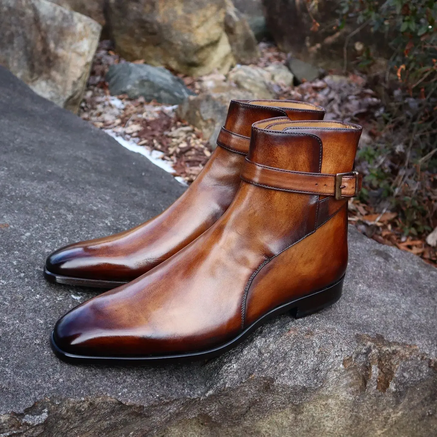 Tan Leather Yemria Jodhpur Boots - AW24 sold by Costoso Italiano