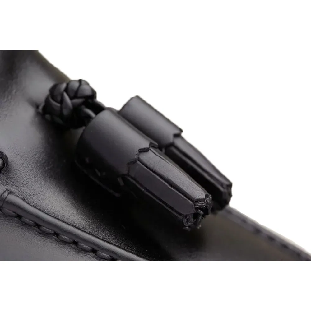 Height Increasing Black Leather Swale Tassel Loafers sold by Costoso Italiano product image thumbnail 3