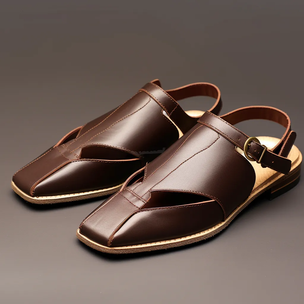 Brown Leather Peshawari Sandal | Wedding Shoes for Groom | Shoes for Haldi Mehendi Sangeet - Wedding Essentials sold by Costoso Italiano