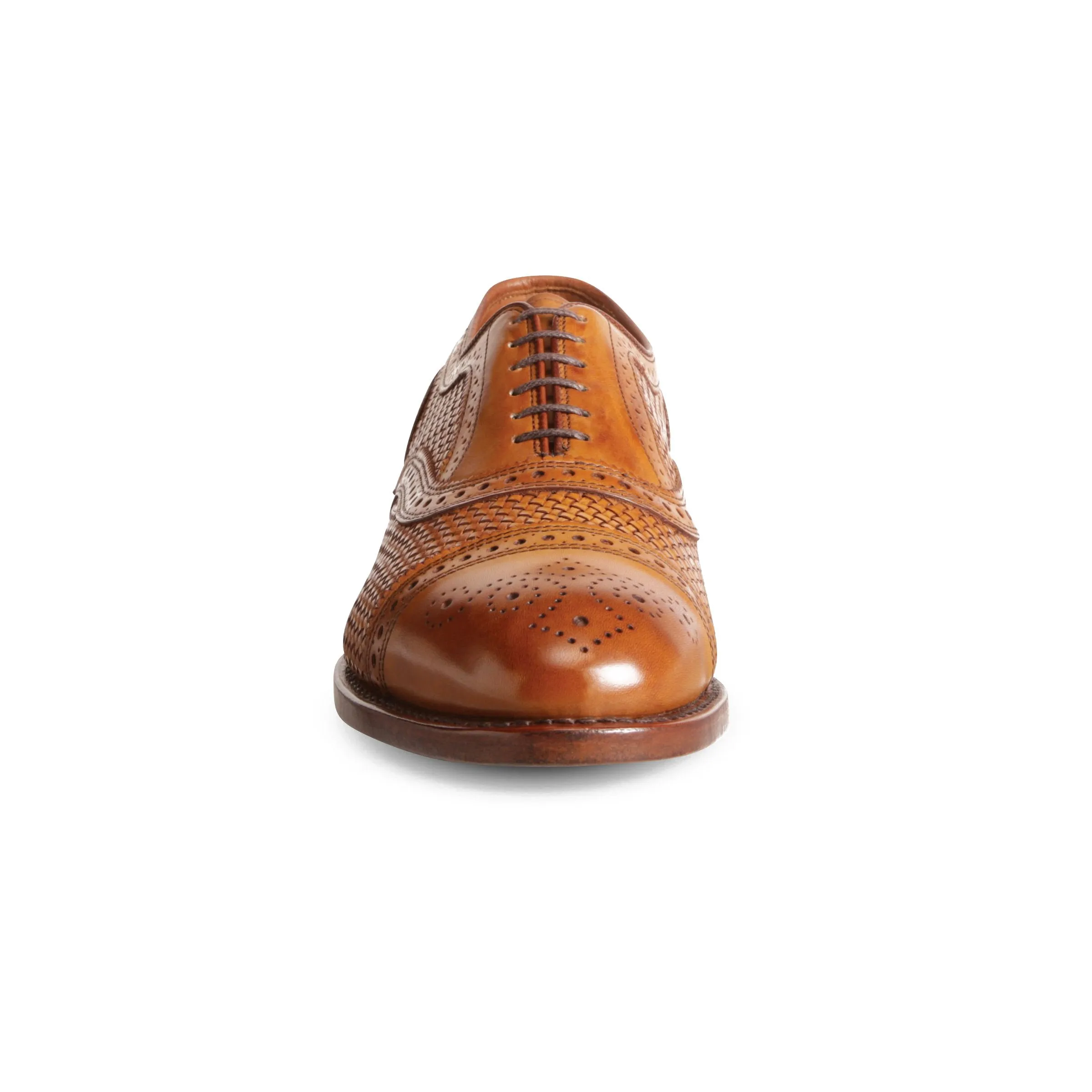 Flat Feet Shoes - Tan Braided Leather Morice Brogue Oxfords with Arch Support sold by Costoso Italiano product image thumbnail 4