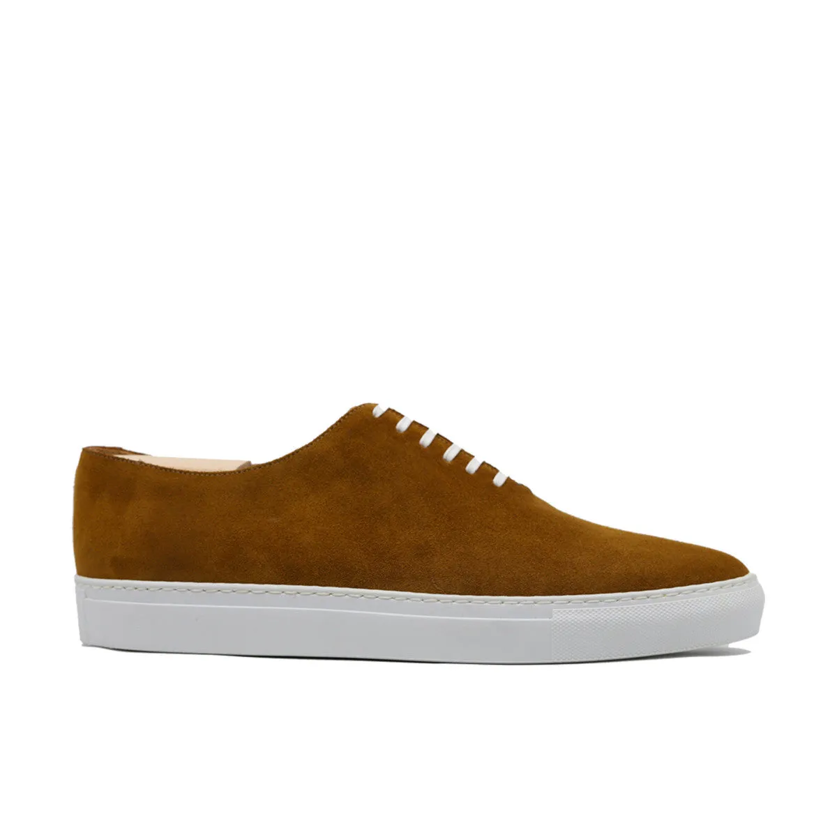 Tan Suede Ferrol Whole Cut Sneakers sold by Costoso Italiano product image thumbnail 2