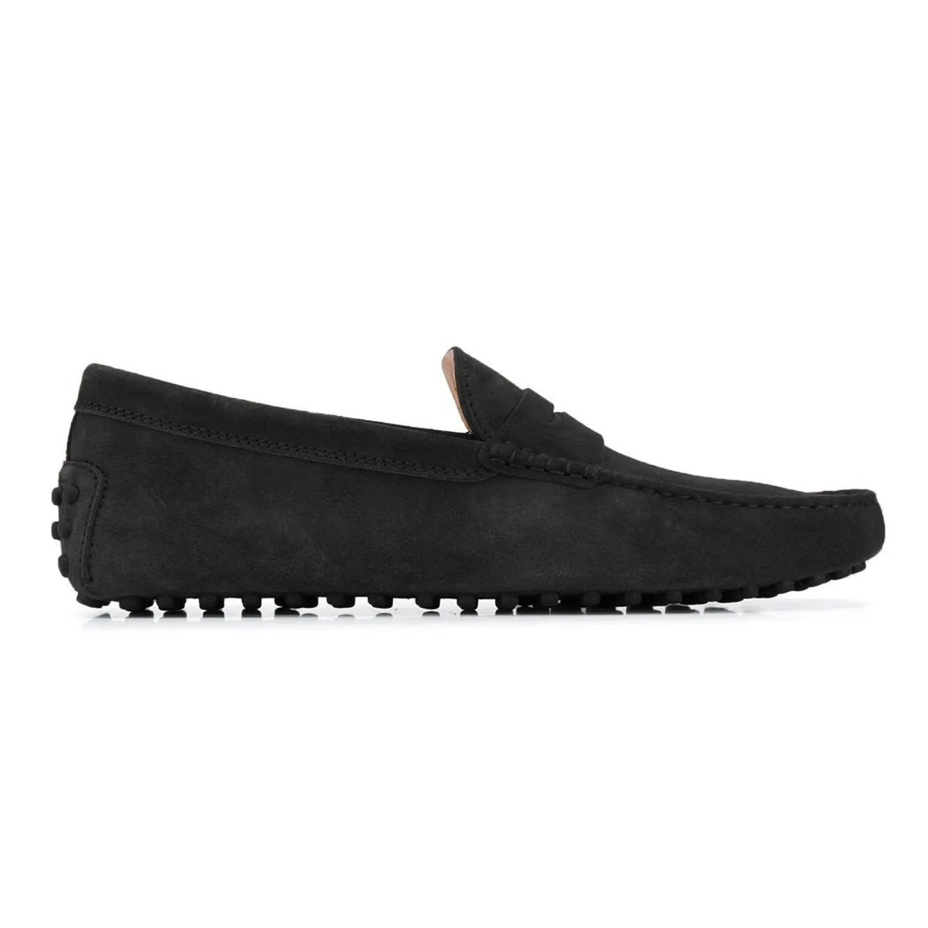 Height Increasing Black Suede Alcalde Penny Driving Loafers sold by Costoso Italiano product image thumbnail 2