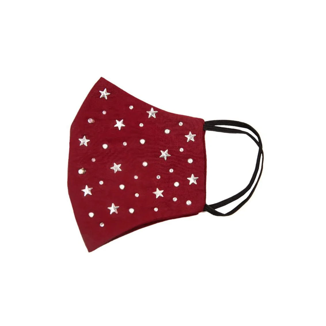 Red Silk Mask with Stars in Swarovski Crystals sold by Costoso Italiano product image thumbnail 2