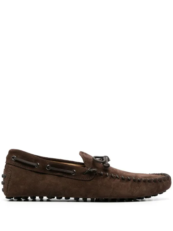 Brown Suede Alcalde Driving Loafers sold by Costoso Italiano