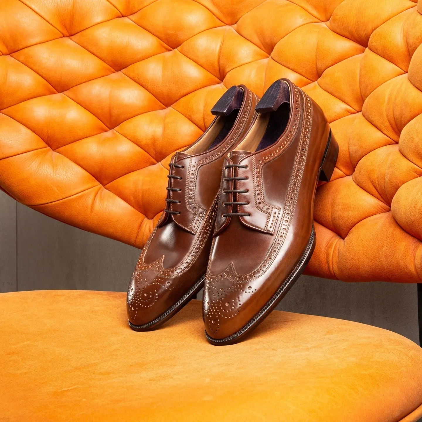 Tan Leather Church's Consul Oxford Shoes sold by Costoso Italiano product image thumbnail 4