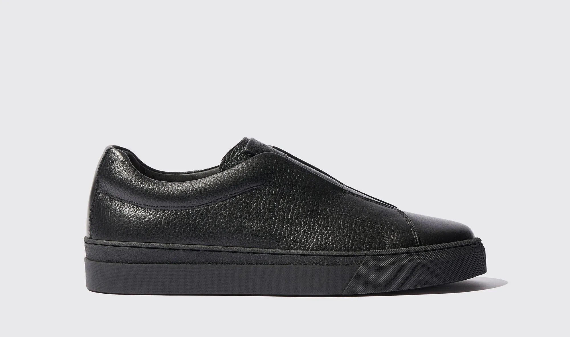 Black Leather Surge Slipon Sneakers sold by Costoso Italiano product image thumbnail 2
