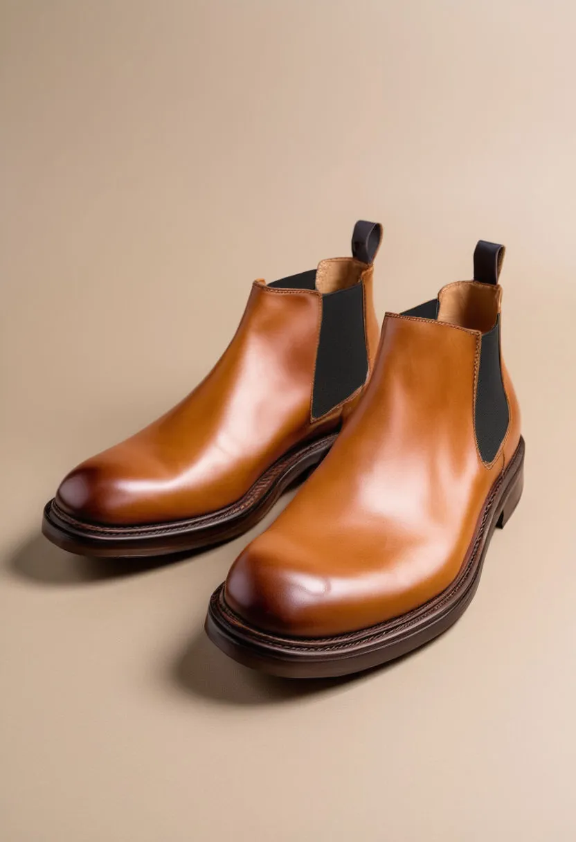 Tan Leather Grayson Chelsea Boot sold by Costoso Italiano