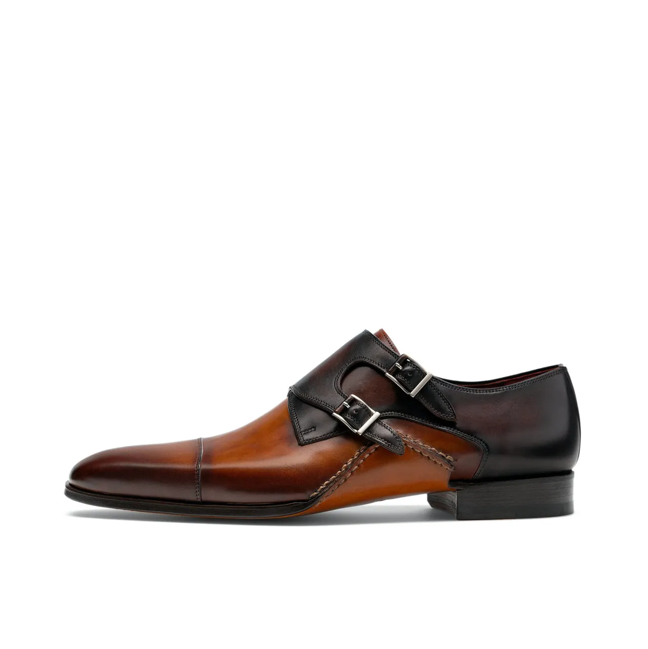Tan & Brown Leather Cooma Monk Straps Shoes sold by Costoso Italiano product image thumbnail 3