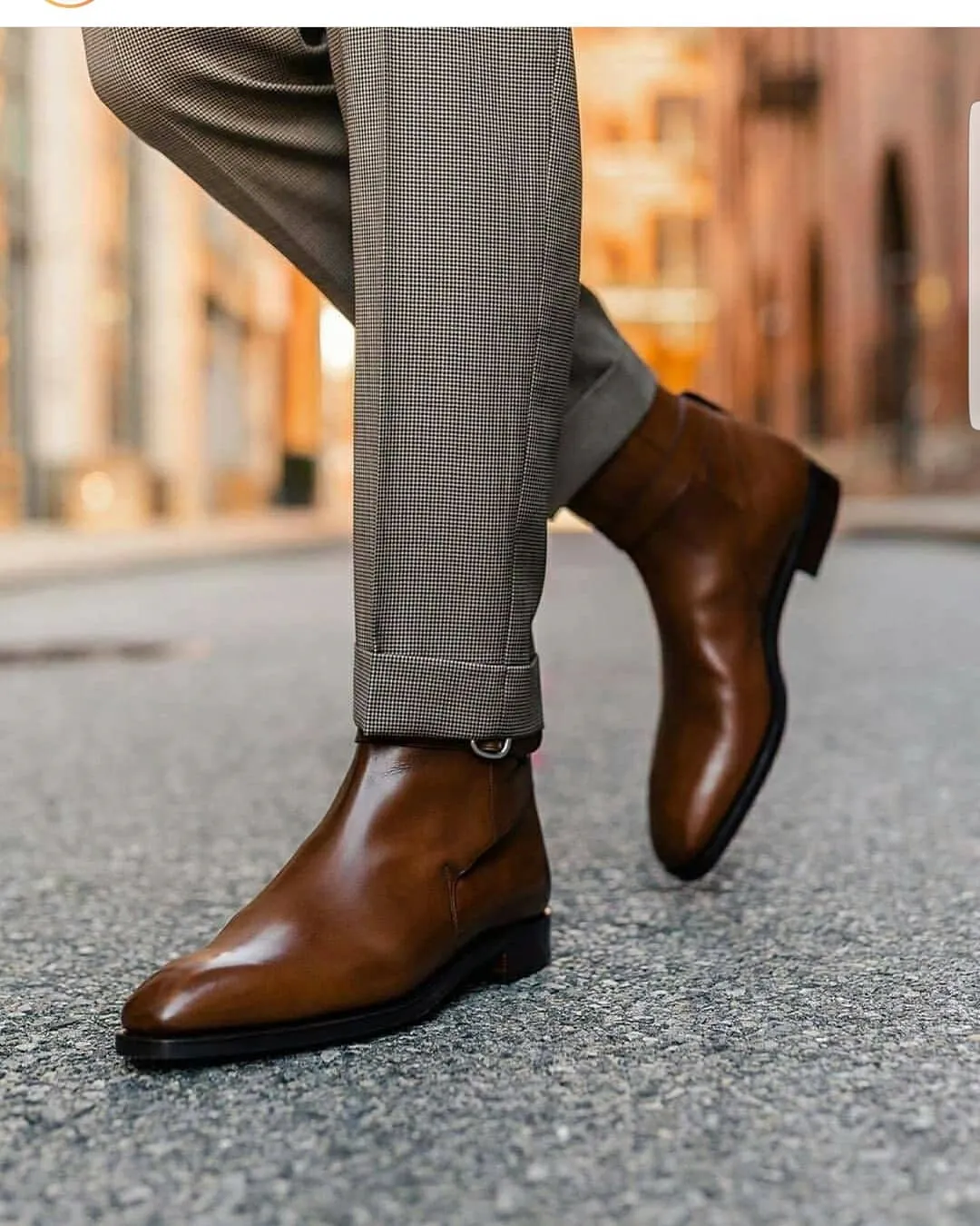 Brown Leather Amarante Slip On Jodhpur Boots sold by Costoso Italiano