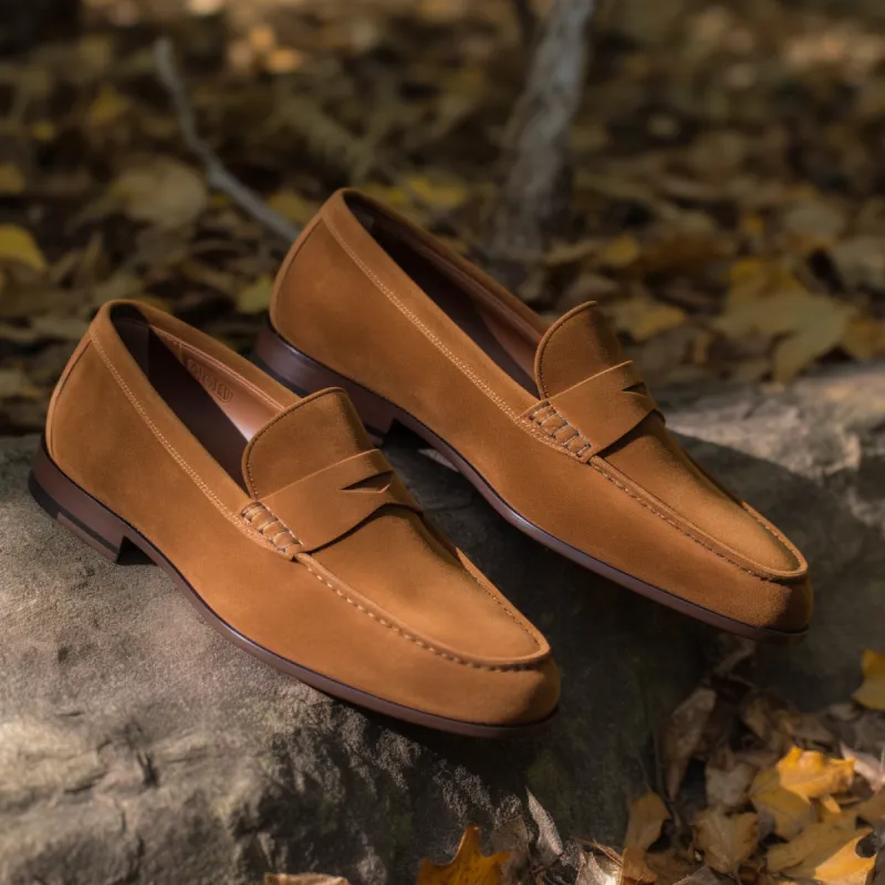 Copy of Tan Suede Ivyton Penny Loafers sold by Costoso Italiano