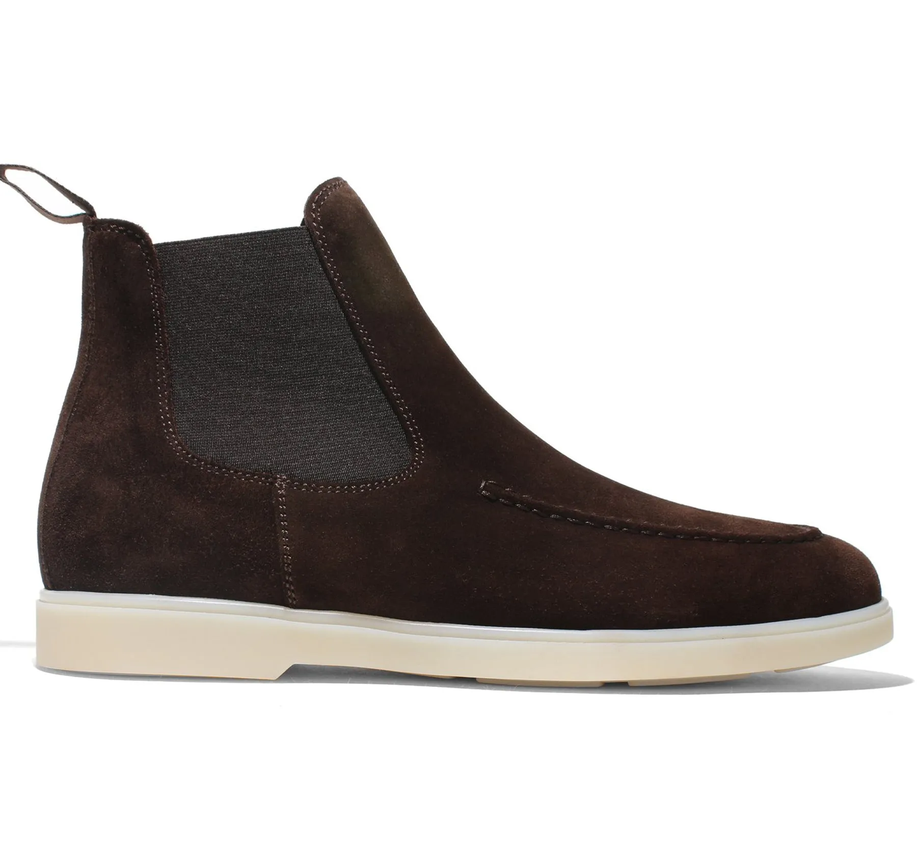 Brown Suede Pateros Chelsea Boots with White Sole - Summer 2024 Collection sold by Costoso Italiano product image thumbnail 2