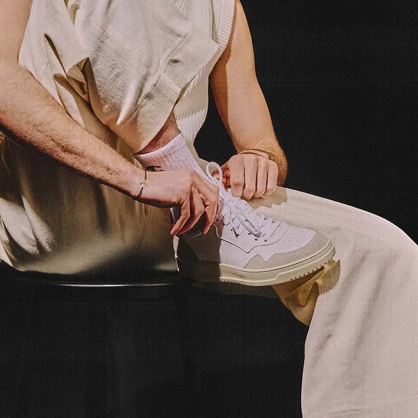 Red and White Leather and Grey Suede Carter Lace Up Sneakers - Summer 2024 Collection sold by Costoso Italiano product image thumbnail 2