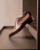 Tan Leather Farida Brogue Toe Cap Oxfords - Formal Shoes - AW24 sold by Costoso Italiano