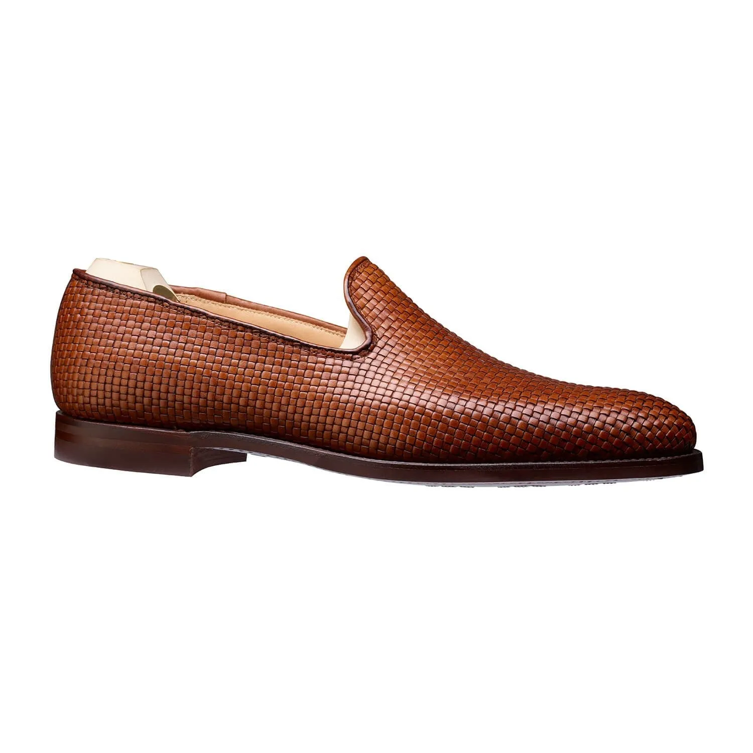 Height Increasing Tan Braided Leather Forst Loafers sold by Costoso Italiano product image thumbnail 2