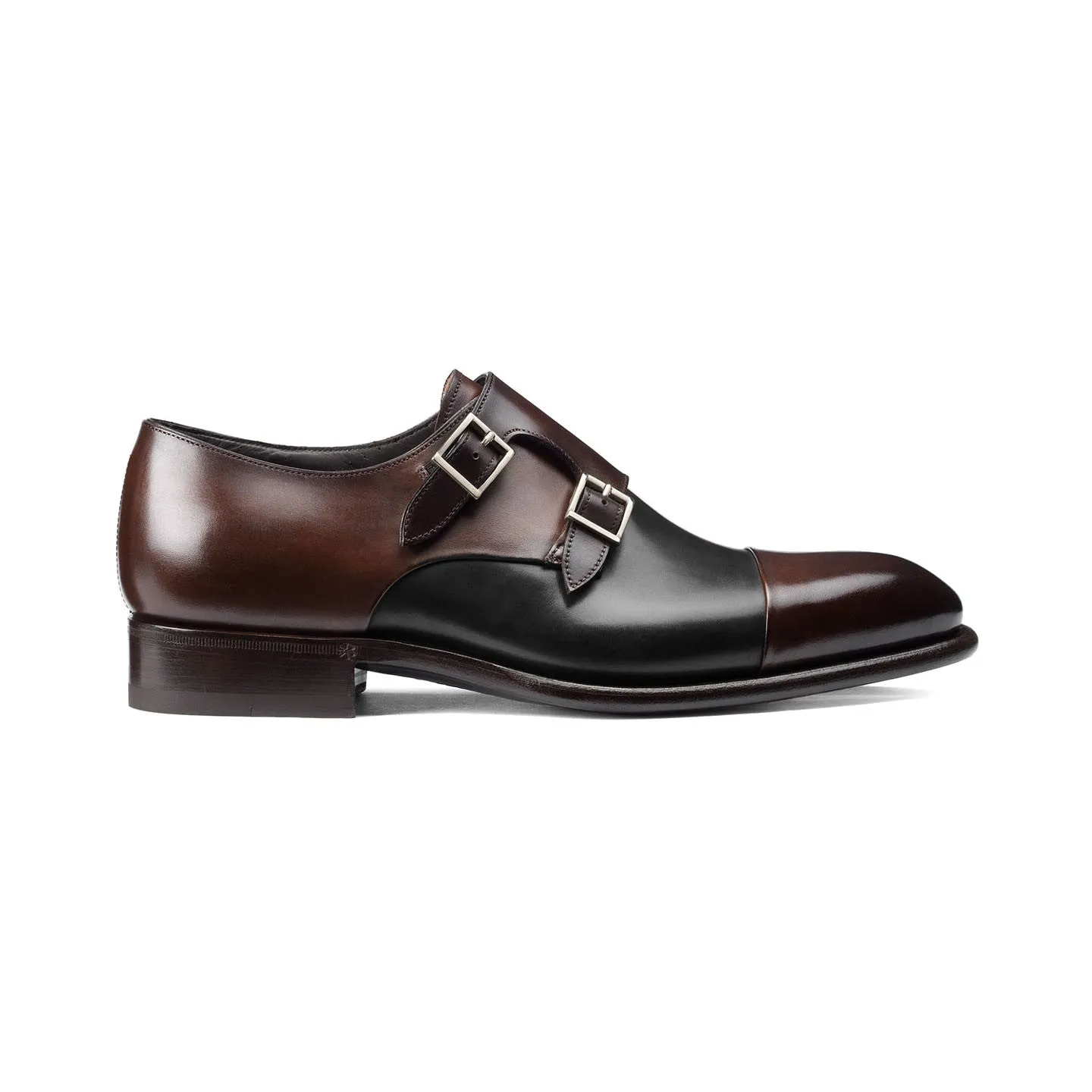 Height Increasing Brown and Black Leather Castle Monk Straps sold by Costoso Italiano product image thumbnail 2