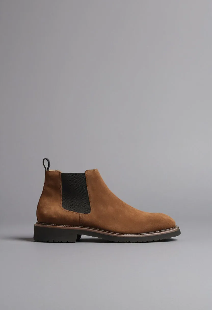 Brown Suede Leather Grayson Chelsea Boot sold by Costoso Italiano product image thumbnail 2