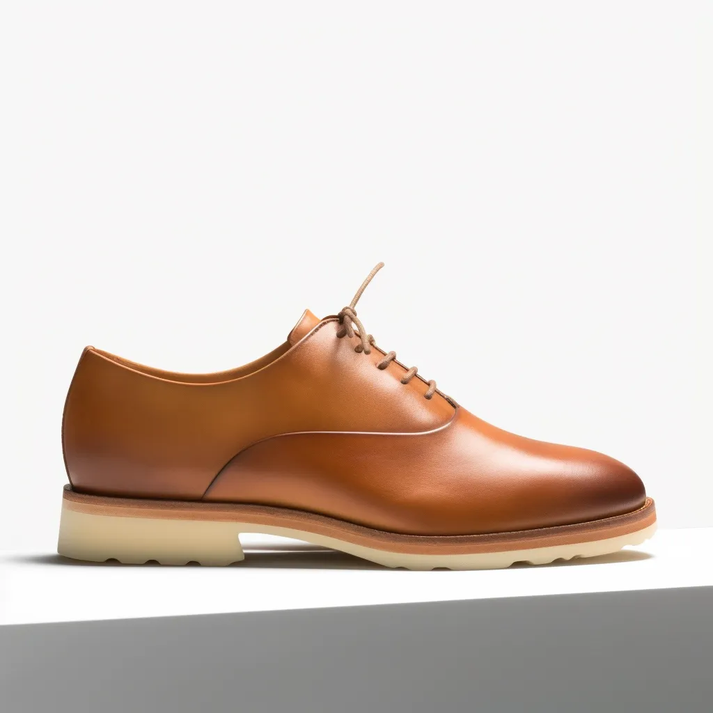 Tan Leather Evander Lace Up Oxfords with White Sole - Summer 2024 Collection sold by Costoso Italiano