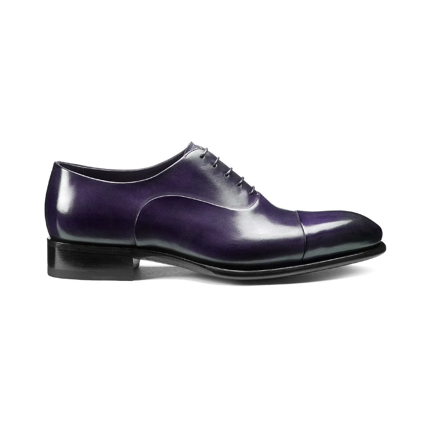 Flat Feet Shoes - Purple Leather Woodford Balmoral Toe Cap Oxfords with Arch Support sold by Costoso Italiano product image thumbnail 2