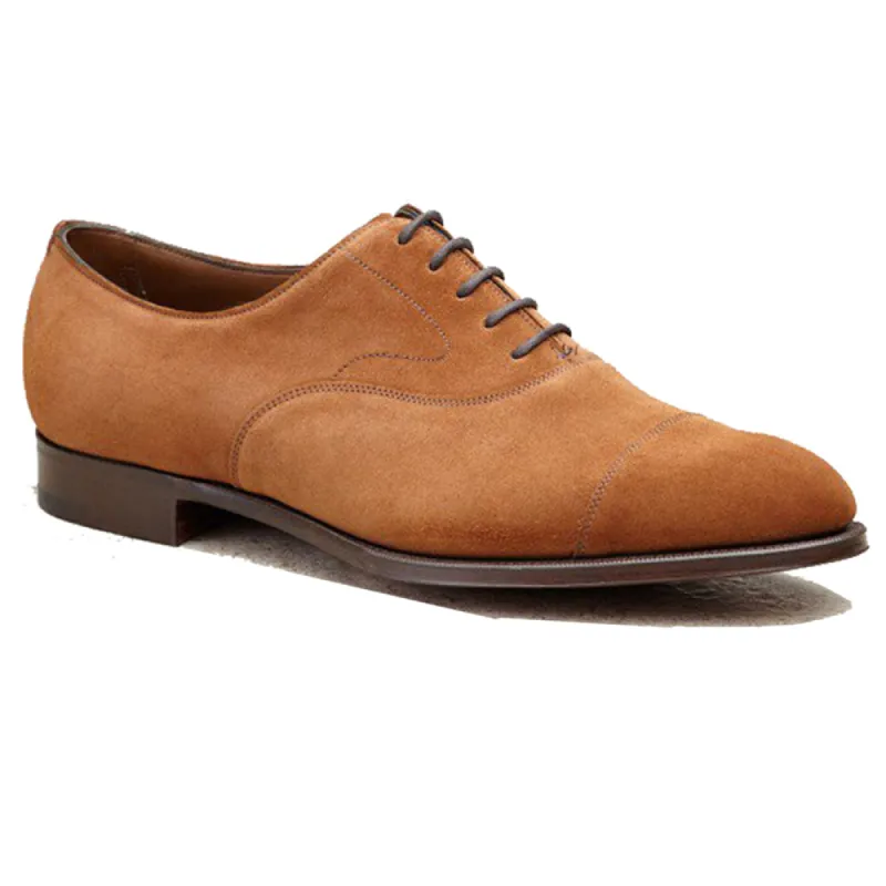 Height Increasing Tan Suede Ruxley Oxfords sold by Costoso Italiano