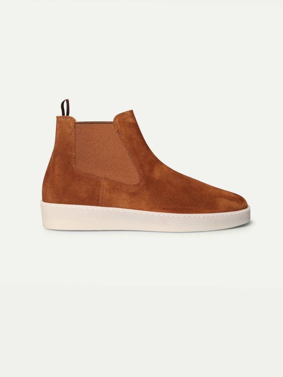 Tan Suede Caleros Chelsea Boots with White Sole - Summer 2024 Collection sold by Costoso Italiano product image thumbnail 3