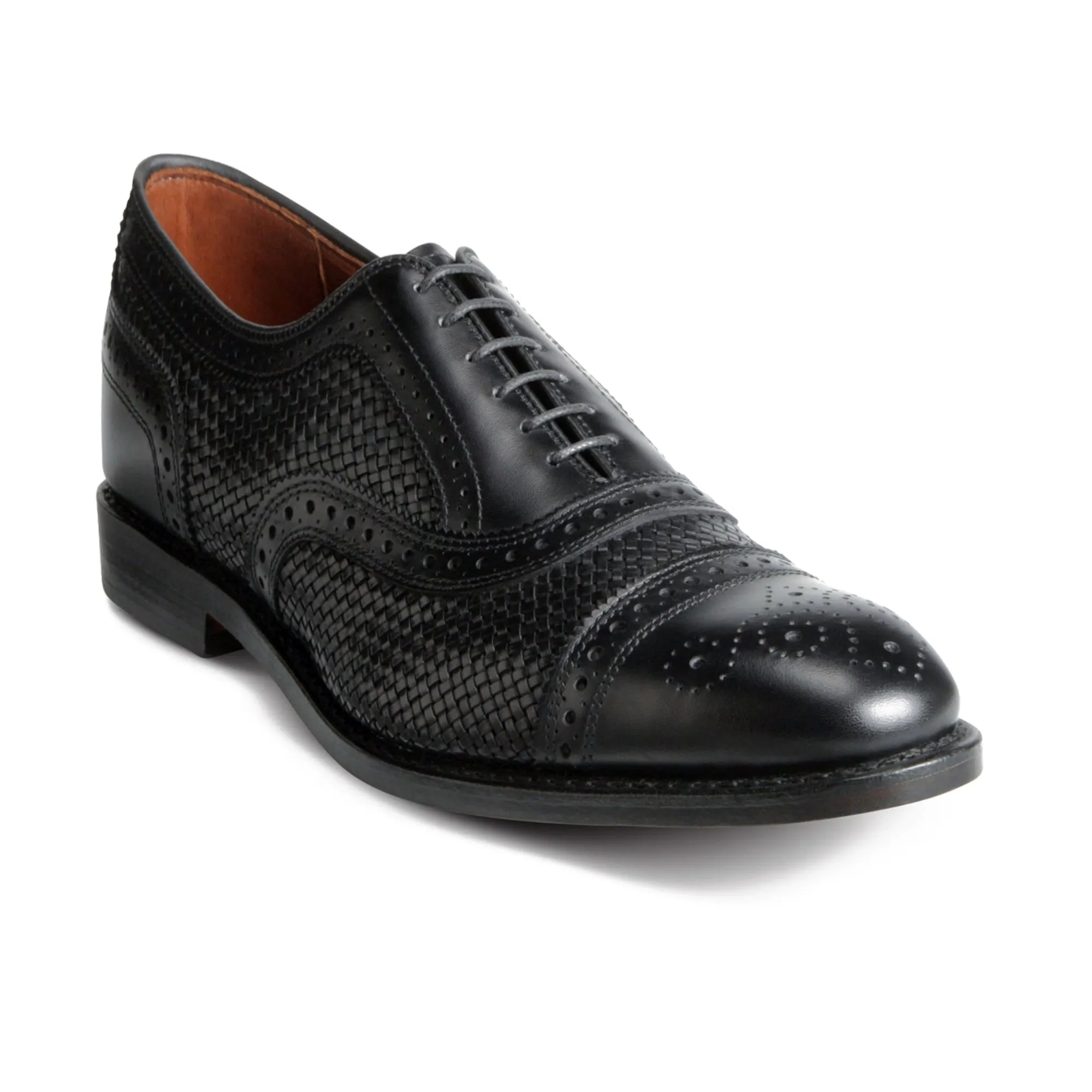 Height Increasing Black Braided Leather Morice Brogue Oxfords sold by Costoso Italiano product image thumbnail 2