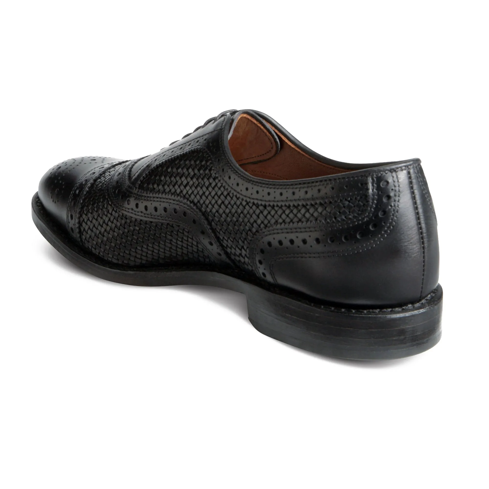 Height Increasing Black Braided Leather Morice Brogue Oxfords sold by Costoso Italiano product image thumbnail 4