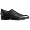 Height Increasing Black Braided Leather Morice Brogue Oxfords sold by Costoso Italiano