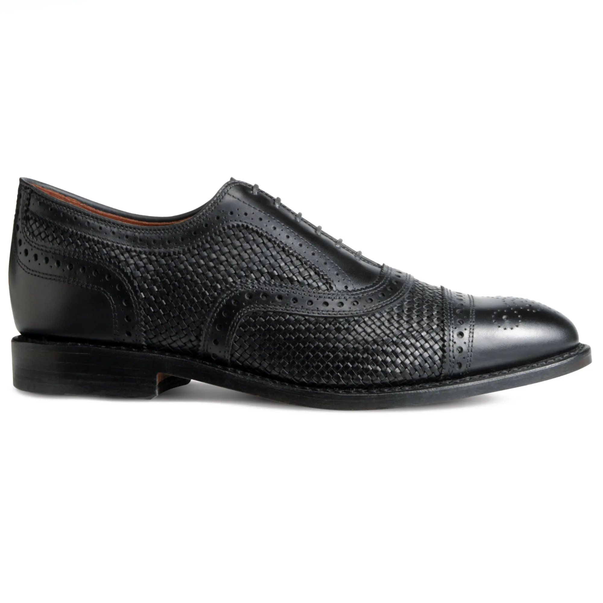 Height Increasing Black Braided Leather Morice Brogue Oxfords sold by Costoso Italiano product image thumbnail 3