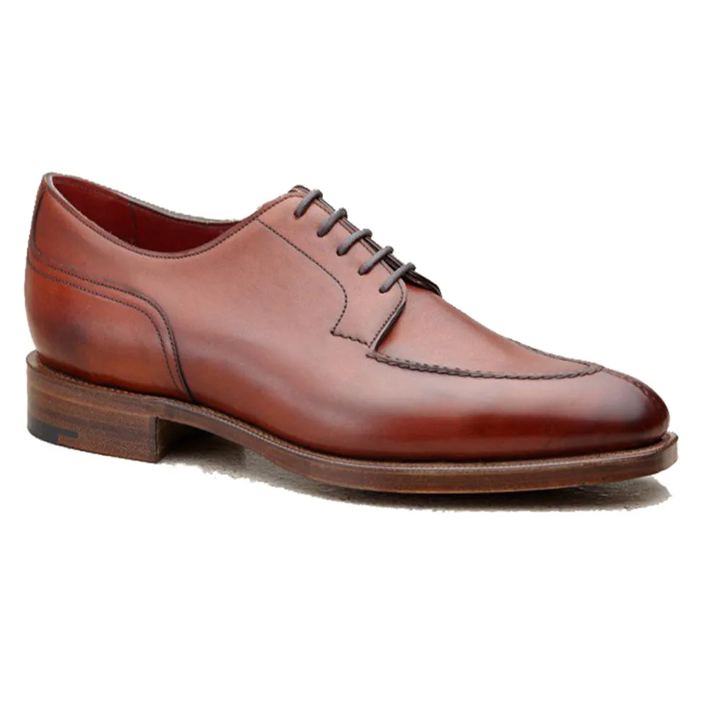 Height Increasing Fire Tan Leather Hamlet Derby Shoes sold by Costoso Italiano
