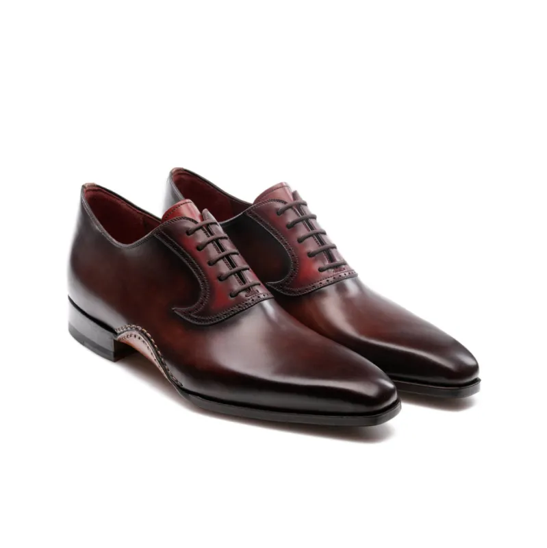 Height Increasing Brown Leather Armidale Brogue Oxfords sold by Costoso Italiano
