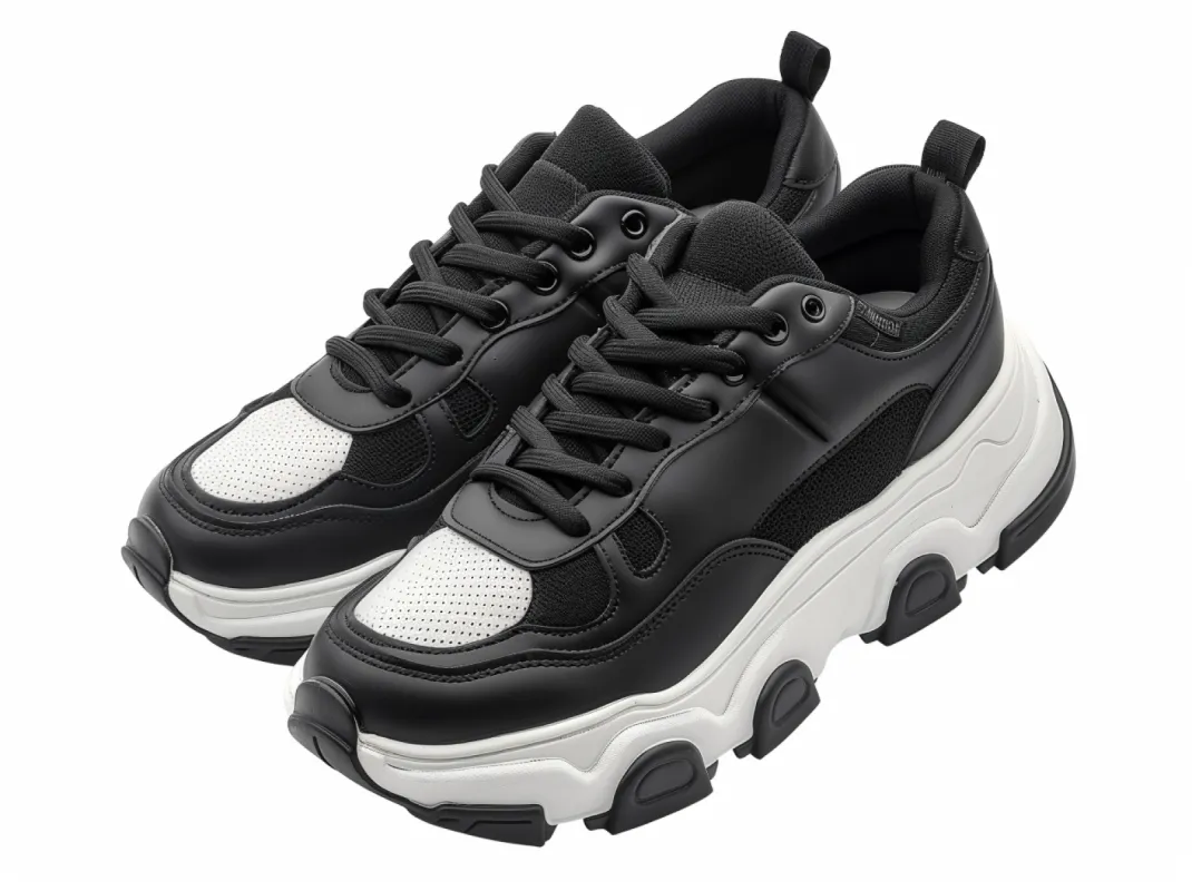 White & Black Leather Newsara Lace Up Running Sneaker Shoes - Summer 2024 Collection sold by Costoso Italiano