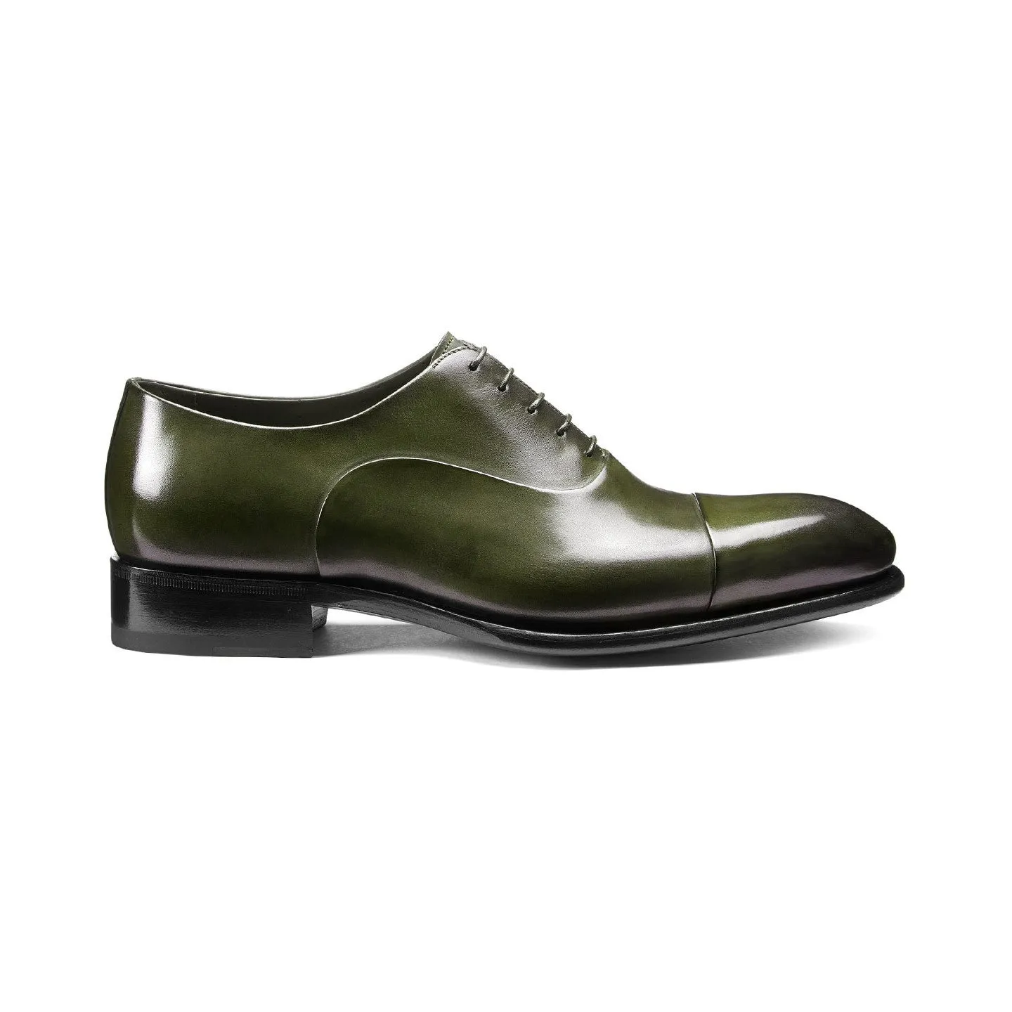 Height Increasing Olive Green Leather Woodford Balmoral Toe Cap Oxfords sold by Costoso Italiano product image thumbnail 2