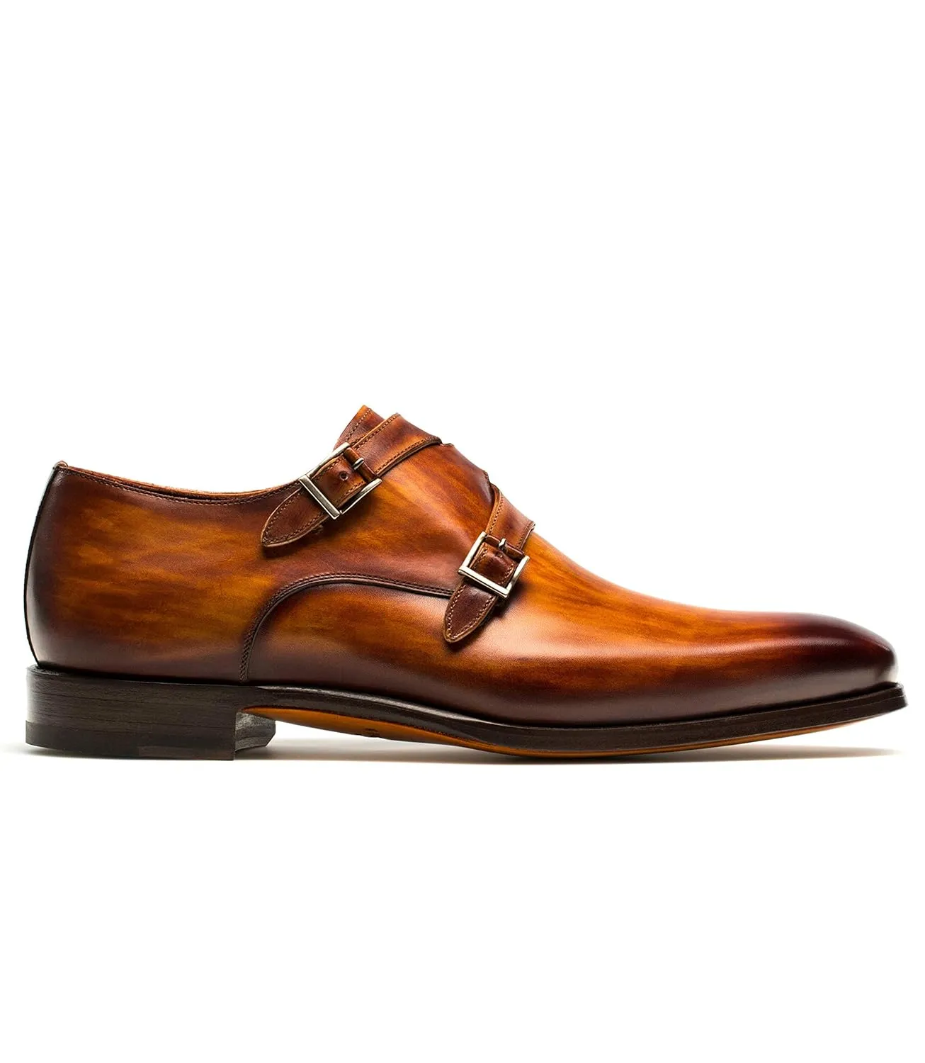 Tan Leather Leminst Monk Strap Shoes sold by Costoso Italiano product image thumbnail 2