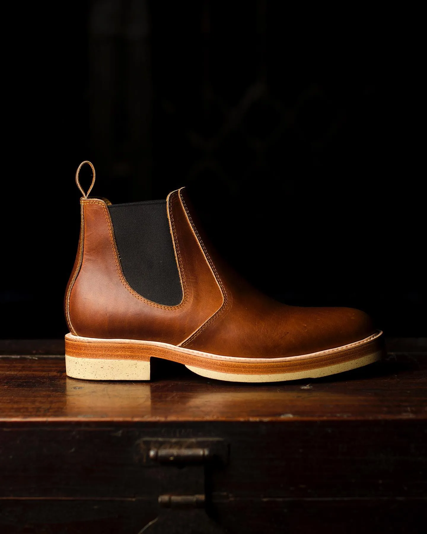 Tan Suede Leather Ferneto Chunky Chelsea Boots sold by Costoso Italiano product image thumbnail 4