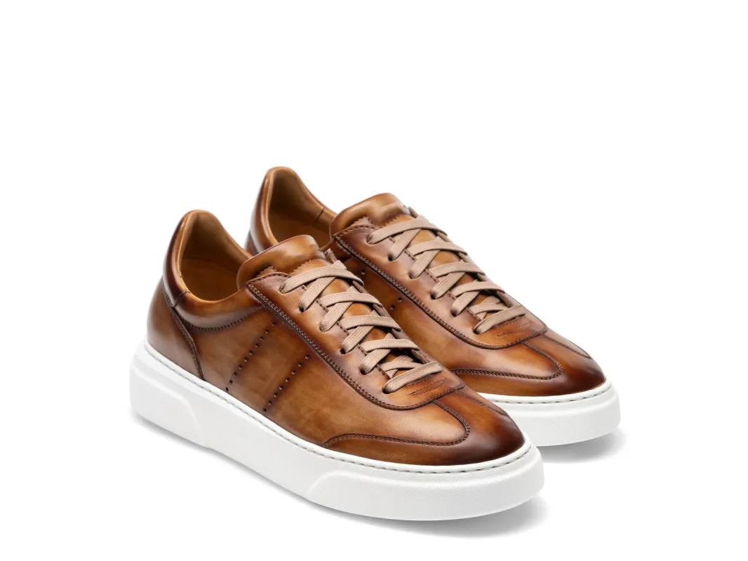 Tan Leather Navua Lace Up Sneakers sold by Costoso Italiano