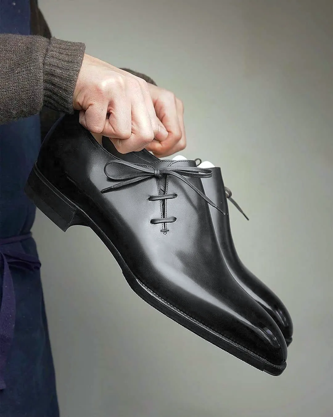 Black Leather Camria Whole Cut Oxfords - Formal Shoes: The Royale Collection sold by Costoso Italiano product image thumbnail 2