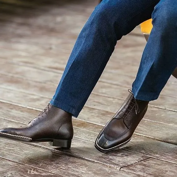 Tan Leather Streetwise Striders Fylde Lace Up Chukka Boots sold by Costoso Italiano