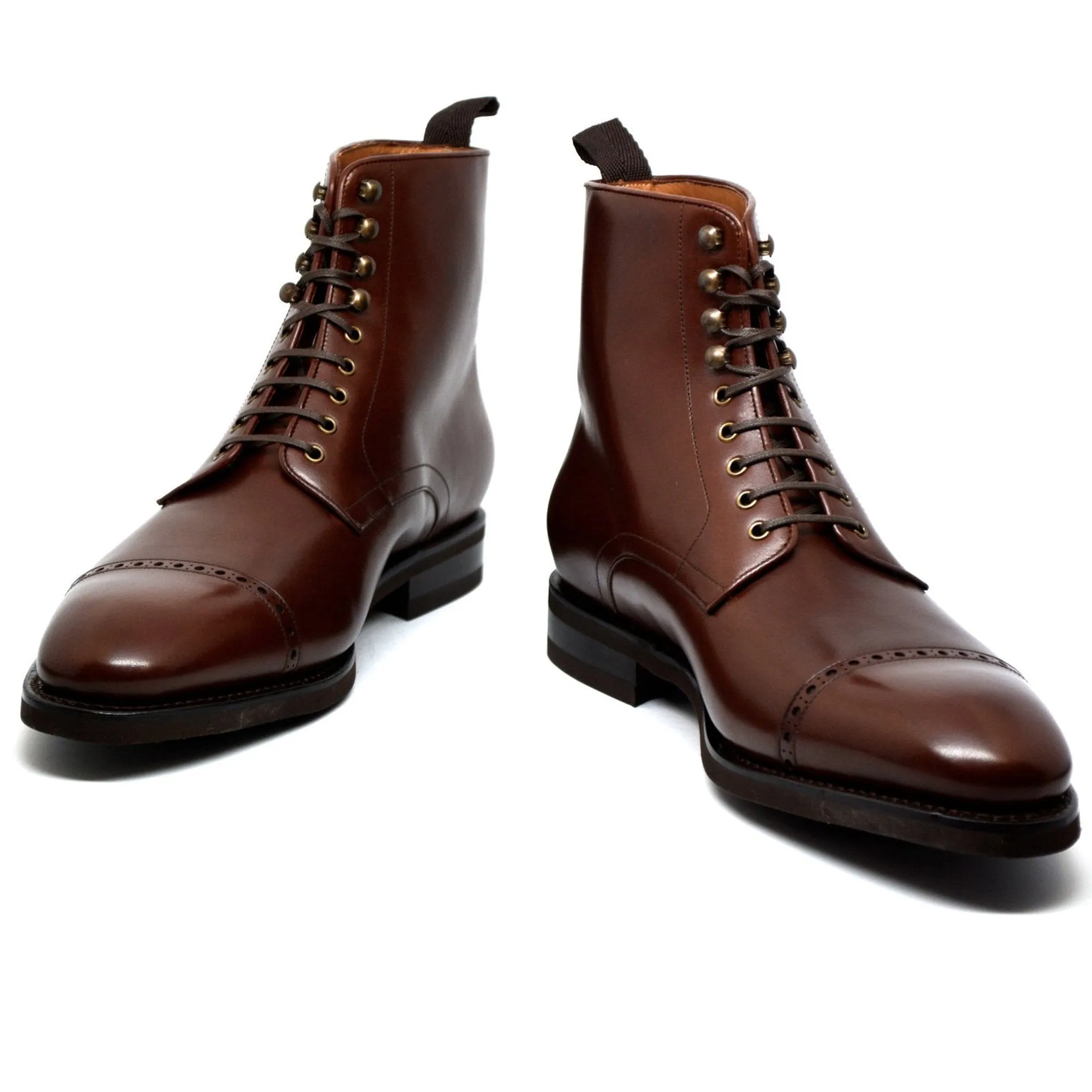 Flat Feet Shoes - Brown Leather Caldecote Lace Up Boots with Arch Support sold by Costoso Italiano product image thumbnail 3