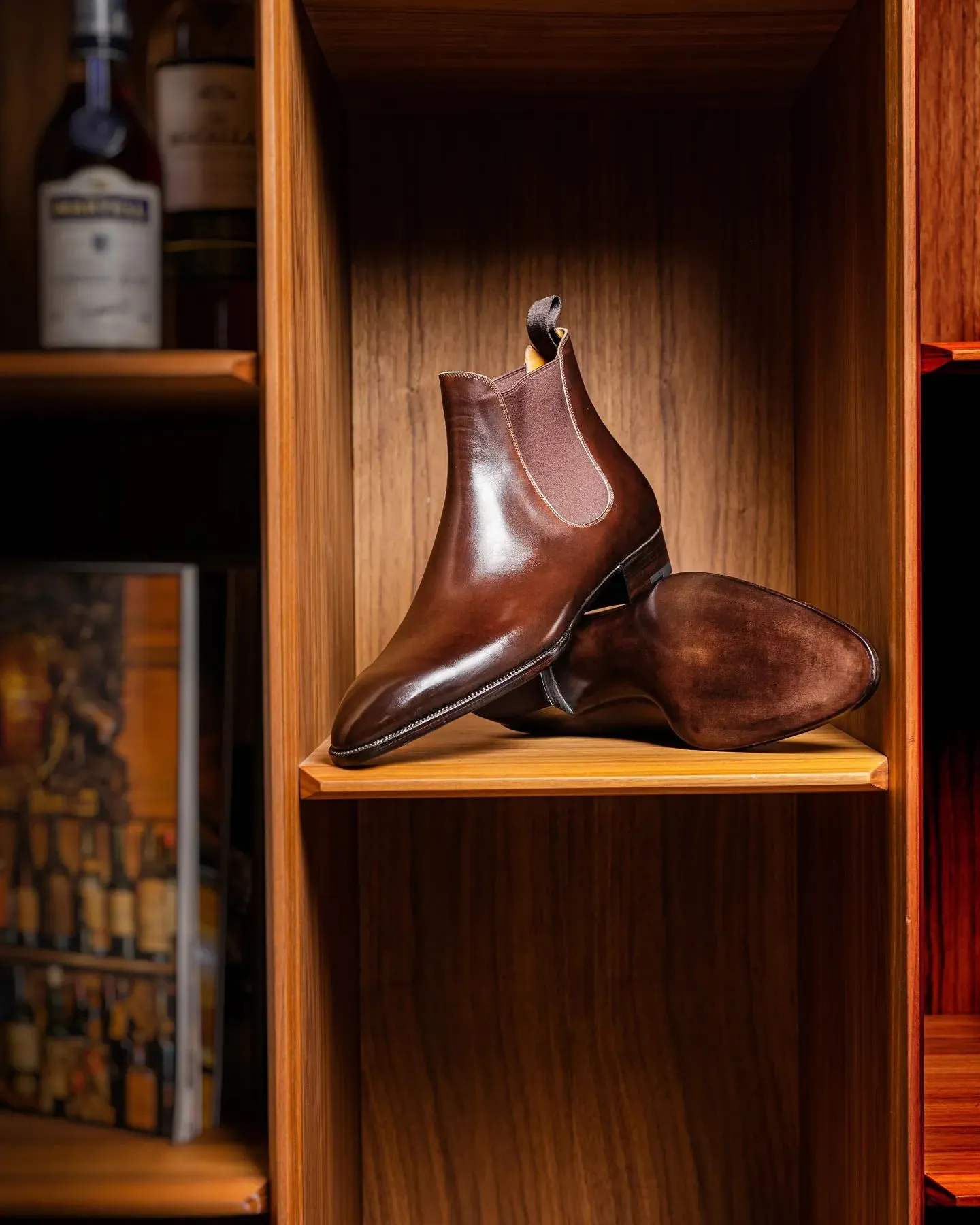 Tan Leather Fenland Slip On Chelsea Boots sold by Costoso Italiano product image thumbnail 3