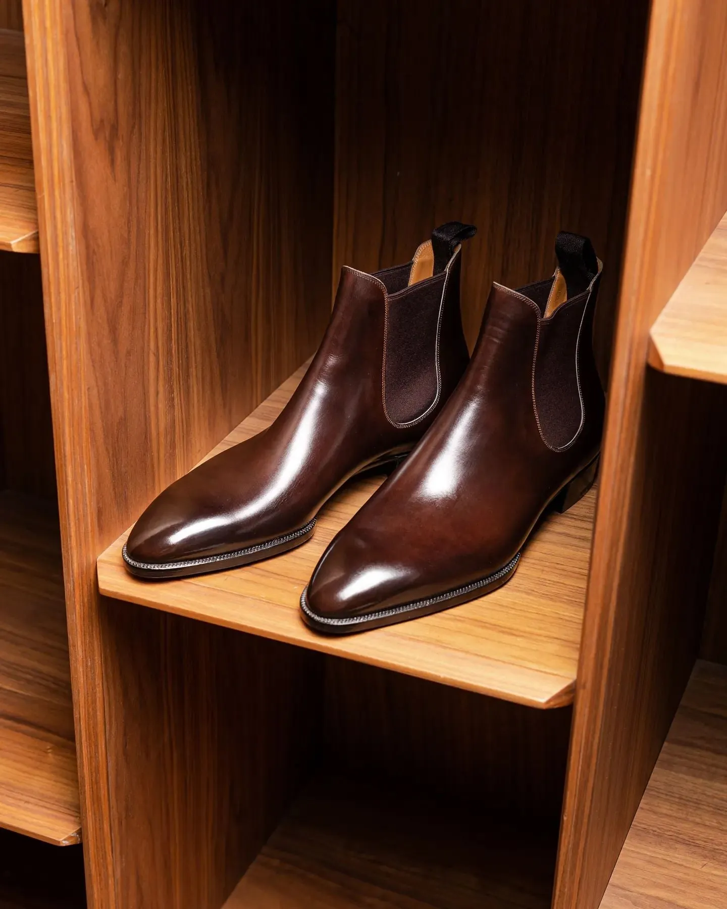 Tan Leather Fenland Slip On Chelsea Boots sold by Costoso Italiano product image thumbnail 2