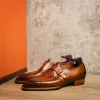 Tan Leather Algarve Single Monk Straps - AW24 sold by Costoso Italiano