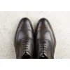 Flat Feet Shoes - Olive Green Leather Wealden Oxfords with Arch Support sold by Costoso Italiano