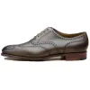 Flat Feet Shoes - Olive Green Leather Wealden Oxfords with Arch Support sold by Costoso Italiano